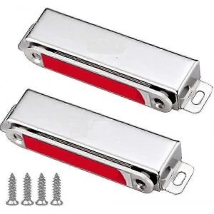 Aimant de porte de placard magnétique fort de 28 kg 2 pièces Loquets de porte de placard magnétiques en acier inoxydable pour meubles Aimant puissant puissant pour tiroirs,douche - Neuf