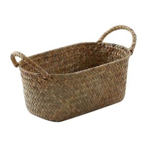 Panier de rangement tissé en rotin arbre à pain porte-caisse (S,24X15X9cm) - Neuf