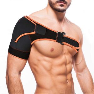 Orth&egrave;se D'&eacute;paule En N&eacute;opr&egrave;ne Compressif Pour La Pr&eacute;vention Des Blessures, La R&eacute;cup&eacute;ration, La Luxation Acromio-Claviculaire, La Stabilit&eacute; De L'&eacute;paule Et Les &Eacute;paules Arthritiques, W, Noir02 - Neuf