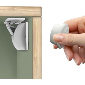 S&eacute;curit&eacute; Placard B&eacute;b&eacute;,Securite Enfant Porte Placard,S&eacute;curit&eacute; Enfant Tiroir Armoires Verrous Magn&eacute;tique Cabinet De S&eacute;curit&eacute;,Bloc Porte Aimant&eacute; De Cuisine (10 Verrous De S&eacute;curit&eacute;,2 Cl&eacute;s) - Neuf