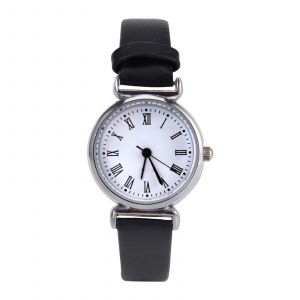 Exquis Petit Simple Mode Femmes Robe Montre R&eacute;tro En Cuir Mini Montre-Bracelet (Noir) - Neuf