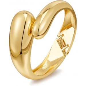 Eryi-Bracelets En Or Pour Femmes Bracelets Manchettes En Or En Forme De Goutte D'eau Bracelets Ouverts En Acier Inoxydable Bijoux Anniversaire Cadeaux De Saint-Valentin - Neuf