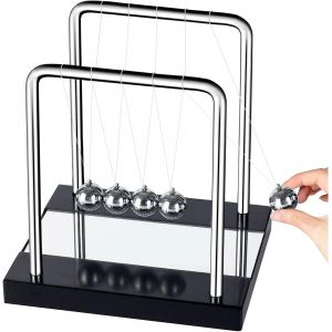 Pendule de Newton, grand berceau de Newton 18 cm, pendule, boules de Newton, balançoire de Newton, jeux scientifiques, décoration de bureau - Neuf