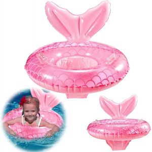 Gonflable de bain Bébé Anneau - Taille du Flotteur avec Siège Flottant - pour les Enfants de 6 à 36 Mois (Sirène) - Neuf
