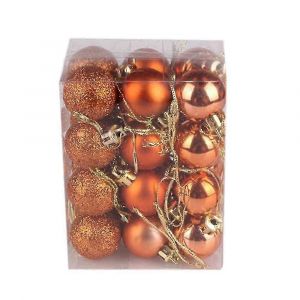 24pcs Mini Boules de No&euml;l Ornements, 1.18"" Incassable Boules de No&euml;l pour l'Arbre, Vacances, F&ecirc;te de Mariage D&eacute;coration, compatible avec la f&ecirc;te de No&euml;l - Neuf