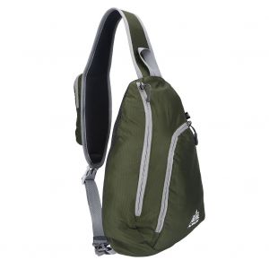 AONIJIE Sac a bandouliere simple en nylon impermeable pour sports de plein air (vert armee) - Neuf