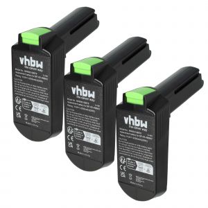 vhbw 3x Batterie compatible avec Festool TXS Li, TXS 2.6 Li Set, TXS 2.6 Li Plus outil &eacute;lectrique (2000 mAh, Li-ion, 10,8 V) - Neuf