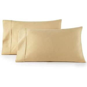 Taies D'oreiller - Ensemble De 2 Taies D'oreiller King Size, 20"" X 40"", Mi - Neuf