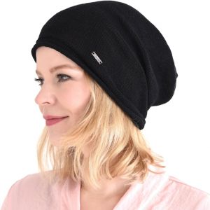 Ulteronixshop-Bonnet En Soie 100% Naturel - Bonnet De Nuit Homme Chimio Chapeau Peau Sensible Cheveux Boucl&eacute;s Grand Beanie Tombant Femme Tricot&eacute; Slouch - Neuf