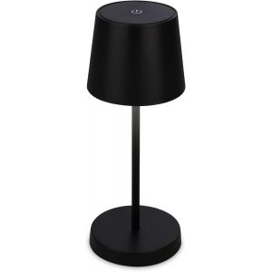 Kalanka-Briloner - Lampe De Table Led Sans Fil, Lampe De Chevet Dimmable Tactile, Bureau, Ext&eacute;rieur Et Int&eacute;rieur, Usb-C, Lumi&egrave;re Blanche Chaude, 26x10,5 Cm, Noir - Neuf