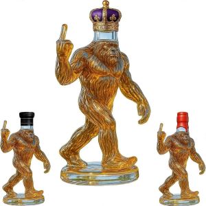 Bouteille De Whisky Bigfoot Amusante, Carafe En Verre Gravee En Forme De Sasquatch Pour Whisky, Vin, Decoration Rustique Amusante Pour Bar, Lodge Et Chalet, Cadeau Pour Les Amoureux De Bigfoot - Neuf