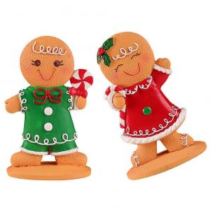 No&euml;l bonhomme de pain d'&eacute;pice D&eacute;coration 2Pcs centre de Table Assortis Couleur pour les F&ecirc;tes - Neuf