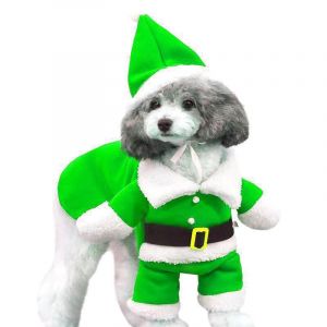 Animal De Compagnie Chien De No&euml;l V&ecirc;tements Santa Claus Costume De Chien D'hiver Chiot Chat Vert(Xs) - Neuf
