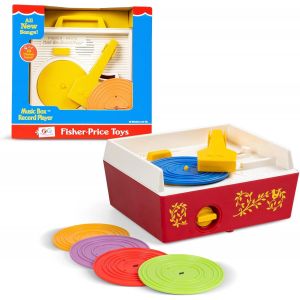 Ulteronixshop-Fisher Price Classiques Bo&icirc;te &agrave; Musique Tourne-Disque, Jouet Musical pour b&eacute;b&eacute;, Jouet &eacute;ducatif interactif avec 10 chansons, Jouet d&iquest;Apprentissage, Cadeau r&eacute;tro &agrave; partir de 18 Mois et Pl - Neuf