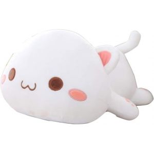 DDA-Adorable chaton en peluche pour chat - Oreiller câlin - Animaux en peluche - Blanc 12 - Neuf
