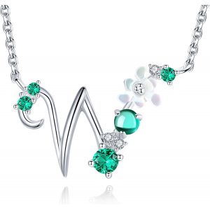 Collier Pendentif Lettre Initial A En Mon Collier Pr&eacute;nom Personnalis&eacute; En Argent Fin 925 Et Oxyde De Zircon Id&eacute;e Cadeau No&euml;l Pour Femme Fille - Neuf