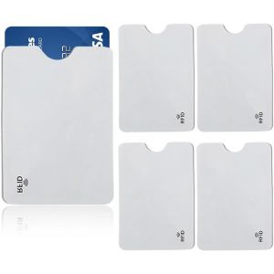 TRAHOO-Etui Carte Bancaire Anti Piratage, Protege Carte Bancaire, Etui Protection Carte Bancaire sans Contact, Pochette Carte Bancaire (RFID Pochette Carte 5 Blanc) - Neuf