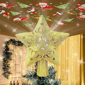 D&eacute;coration d'Arbre de no&euml;l, Arbre de No&euml;l de la Cha&icirc;ne de Lumi&egrave;res &agrave; LED Tournant les Lampes de Projecteur, 9.06 - Neuf