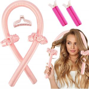Kal-Boucle Sans Chaleur, Bigoudis Cheveux, Velours Heatless Hair Curlers, Bandeau De Tige De Heatless Curling Rod Headband, Rouleau À Cheveux, Coiffure Bricolage - Neuf