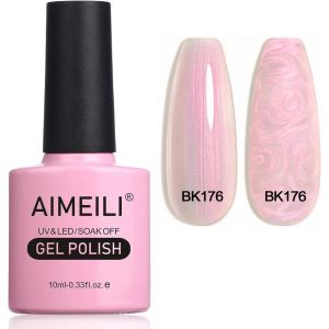 Kal-Vernis À Ongles Brillant Perle Gel, Nacré Avec Fil Shell Glitter Gel Vernis Semi Permanent Soak Off Uv Led Gel Nail Polish -(176) 10ml - Neuf