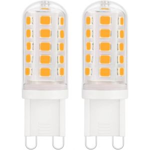 Ampoule Led G9 Blanc Chaud 2700k, 350 Lumens, Ampoule G9 2,5 W Correspond À Lampe Halogène 30-35 W, Pas De Scintillement Des Lampes Led G9, Angle De Faisceau De 360°, Non Dimmable G9, 2pcs - Neuf