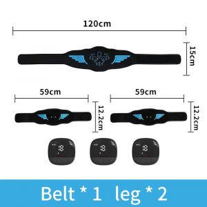 Ceinture De Tonification Abdominale Ems,Stimulateur Musculaire,Affichage Des Calories,Entraîneur D'abs,Toner Musculaire,Masseur Saillant Du Corps,Combustion Des Graisses,Perte - Type 1 Waist 2 Legs - Neuf