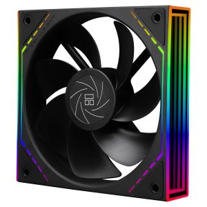 BUBY-Tl-M12R 120Mm Argb Cpu Cooler Fan Est Livré Avec Effet De Lumière Miroir Argb, Ventilateur Silencieux Pc Pwm Avec Vitesse De 1500 /Min, Ventilateur Argb De Refroidissement De Processeur Noir - Neuf
