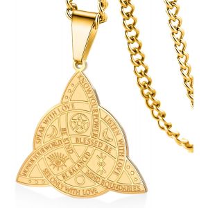 Collier Avec Pendentif N?ud De Sorcière Triple Déesse Triquetra Celtique Collier Triquetra Chrétien N?ud Trinité Collier Irlandais Sorcière Wiccan Païenne - Neuf