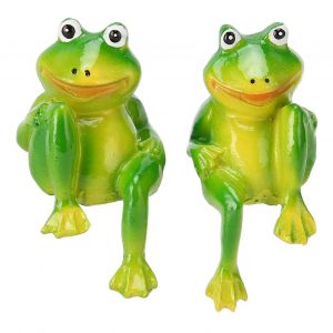 Grenouille Ornements Mignon Dessin Animé Bureau Miniature Grenouille Artisanat Résine Grenouille Figurine Décor pour Salon Chambre Bureau - Neuf