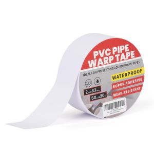 KALANKA-Ruban Adhésif En PVC Blanc Contre La Corrosion, Imperméable Pour La Protection Tuyau De Vidange Et Conduite D'eau Souterraine, 2inch X 33yard - Neuf