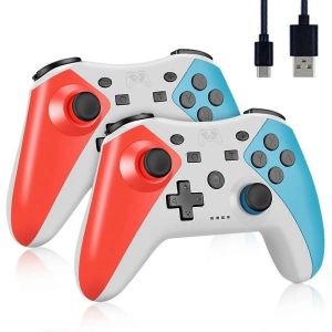 Lot De 2 Manettes Bluetooth Sans Fil Pour Nintendo Switch Pro, Compatibles Avec Switch Pro/Oled/Li - Neuf