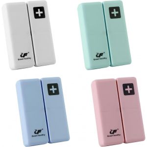 Lot De 4 Boîtes À Pilules Magnétiques Étanches À 7 Compartiments-Boîte À Médicaments Portable-Petite Boîte À Médicaments-Boîte De Rangement Pour Médicaments,Huiles De Poisson,Vitamines - Neuf