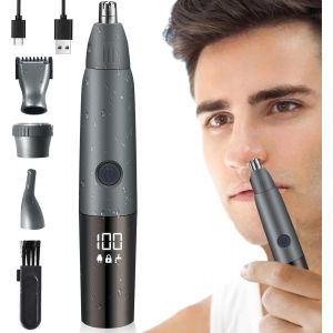 Tondeuse &Agrave; Poils De Nez Pour Homme Et Femme 2024 Sans Douleur Rechargeable Par Usb - Tondeuse &Agrave; Sourcils Pour Le Visage Et Le Nez Avec Affichage Led Pour Un Nettoyage Facile - Neuf