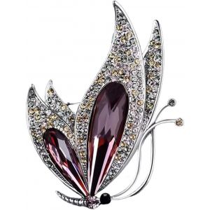 Kjdal-Broche En Strass Pour Femmes-Papillon,Ballerine,Fleurs De Mode - Neuf