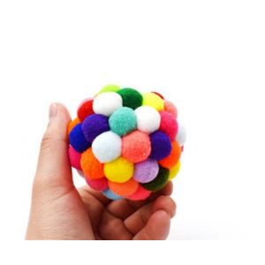 Lot De 2 Balles Rebondissantes En Peluche Pour Chat, Pour Jeu Interactif - 4,2 Cm De Diam&egrave;tre - Neuf