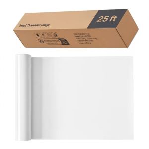 Flex Thermocollant-Duoku-30,48x726 Cm-Rouleau De Vinyle Thermocollant Blanc Brillant-Adh&eacute;rence Durable - Neuf