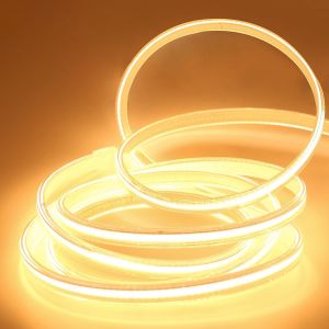Subzonal-Cob Led Ruban Lampe 2m 220 Volt 3000k Blanc Chaud, 2 Metres Flexible Led Strip Exterieur Interieur Ip67 Impermeable (Blanc Chaud, 2m) - Neuf