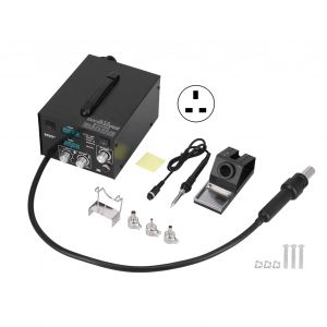XYONG Station de soudage a air comprime, double affichage numerique, outils de dessoudage reglables, 650 W, 852D + prise UK 220 V - Neuf