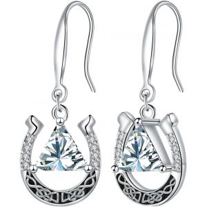 Boucles D'oreilles Femme Argent Sterling 925 Boucles D'oreilles Pendentif, Bijoux Cadeaux Pour Femmes Épouse Amie Mère.[X2134] - Neuf