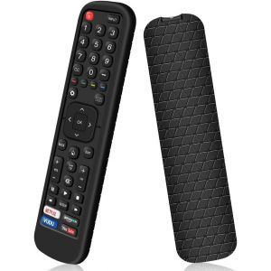 Housse Coque En Silicone Compatible Avec Hisense T&eacute;l&eacute;commande En2X27Hs En2Bi27H En2Bo27H En2A27 Control, Antid&eacute;rapant &Eacute;tui De Protection Pour Hisense Tv Remote (Noir) - Neuf