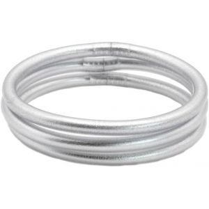 Eryi-Bracelet Bouddhiste Épais Pour Femme - Bracelet Jonc Bouddhiste En Or Et Argent - Bracelet Tibetain Kumlai Porte Bonheur Souple Et Léger - 100% Fait Main Lot De 3 O 5 - Neuf
