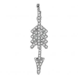 Boucles D'oreilles A Tige En Strass Pour Femme, Bijoux De Fete De Mariage, Fleches Separees (Argent) - Neuf