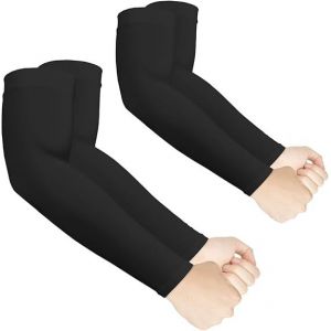 Lot De 2 Paires De Manchons Noirs Pour Homme, Protection Solaire, Pour Couvrir Les Bras Et Prot&eacute;ger Votre Peau - Neuf
