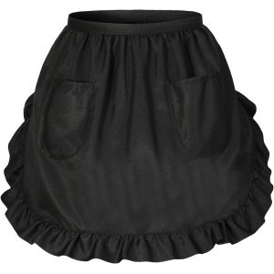 Loranka-Tablier Taille Femme Vintage Style Serveuse Avec Poches Bretelles Adjustables Et Volants Noirs Chef Tabliers Robe Costume Pour Cuisine Caf&eacute; Restaurant Bistro F&ecirc;te Cosplay - Neuf