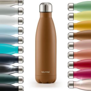 Bouteille Isotherme Charles- Gourde 750 Ml - Gourde Inox Sans Bpa Froid&chaud- Thermos Isotherme En M&eacute;tal- Gourde Eau- Gourde Acier Inoxydable- Bouteille Isotherme 750 Ml - Marron - Neuf
