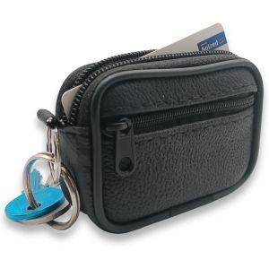 Tianyi-Mini Porte-Monnaie En Cuir Avec Fermeture Éclair, Porte-Clés, Porte-Monnaie Pour Homme, Petit Portefeuille, Porte-Monnaie, Noir Mini, Moderne - Neuf