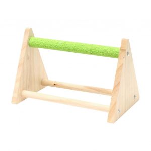 Support De Jeu Pour Oiseaux En Bois, Centre De Jeu D'activites Triangulaire Pour Perroquets, Perchoir D'entra&icirc;nement, Perruche, Canari, Calopsitte, Pinson, Cage D'interieur Et D'exterieur - Neuf