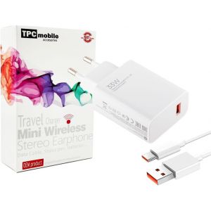 Chargeur Secteur Rapide 33 W Turbo Charge Xiaomi Note 12,12s,12r Pro,Note 13,Poco X5,Mi 10t,Mi 10s,Poco X3,M4 Pro,Mi 11i,Note 10,Note 10 Pro,Mi 11 Lite,Mi 11t,Note 11,Note 11t - Neuf