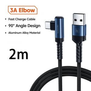 60w Usb C Vers Type C C&acirc;ble Pour Iphone 15 Pro Max 3a Usb A Et C Coude Fil De Donn&eacute;es Pour Xiaomi Honor Jeu T&eacute;l&eacute;phone Chargeur Cordon Ty A-C 3a 2m 2m - Neuf