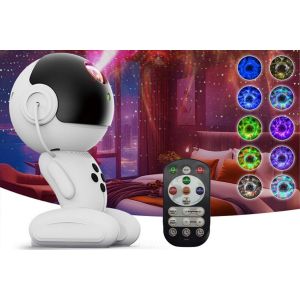 Projecteur galaxie astronaute avec t&eacute;l&eacute;commande et alimentation USB pour la d&eacute;coration de la chambre et de la maison - Neuf